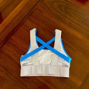 Rebel Athletics sparkly winter themed cheer outfit